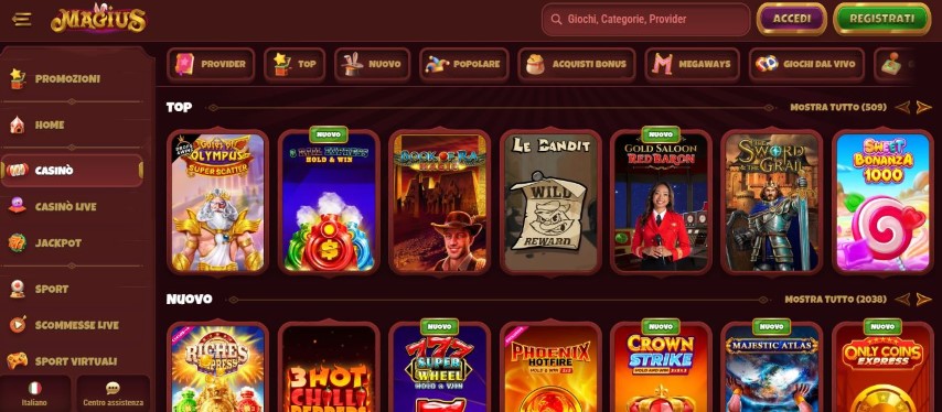 Esplora collezione slot popolari nella sezione giochi principali 